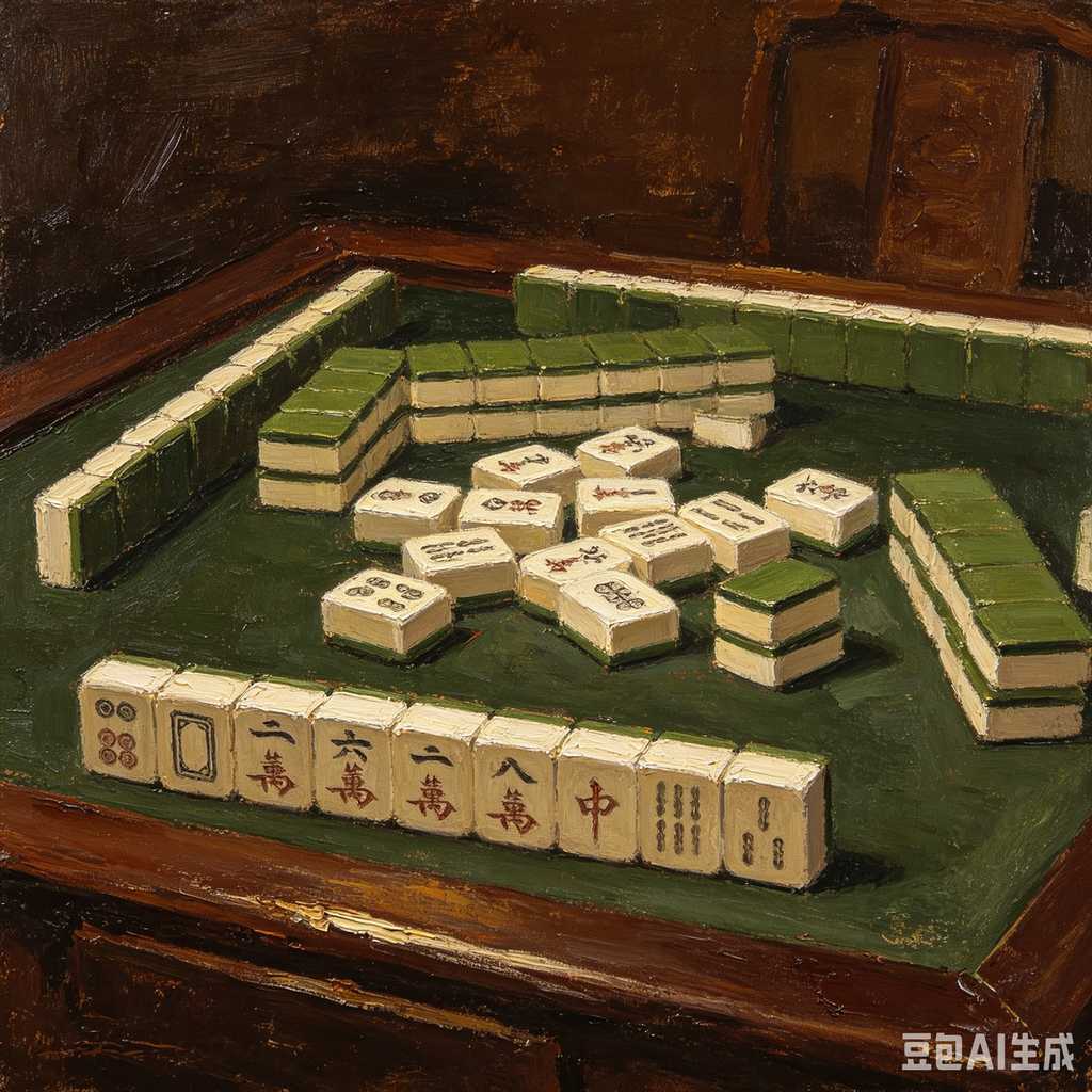 mahjong rule card included